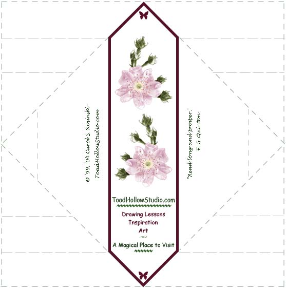 Rose Origami Bookmark