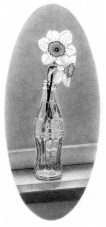 Coke Bottle with Daffodills